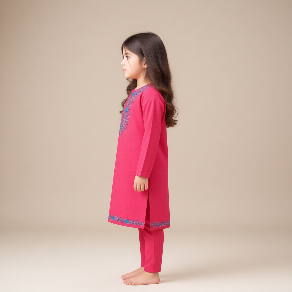 Pink Bloom Kurta