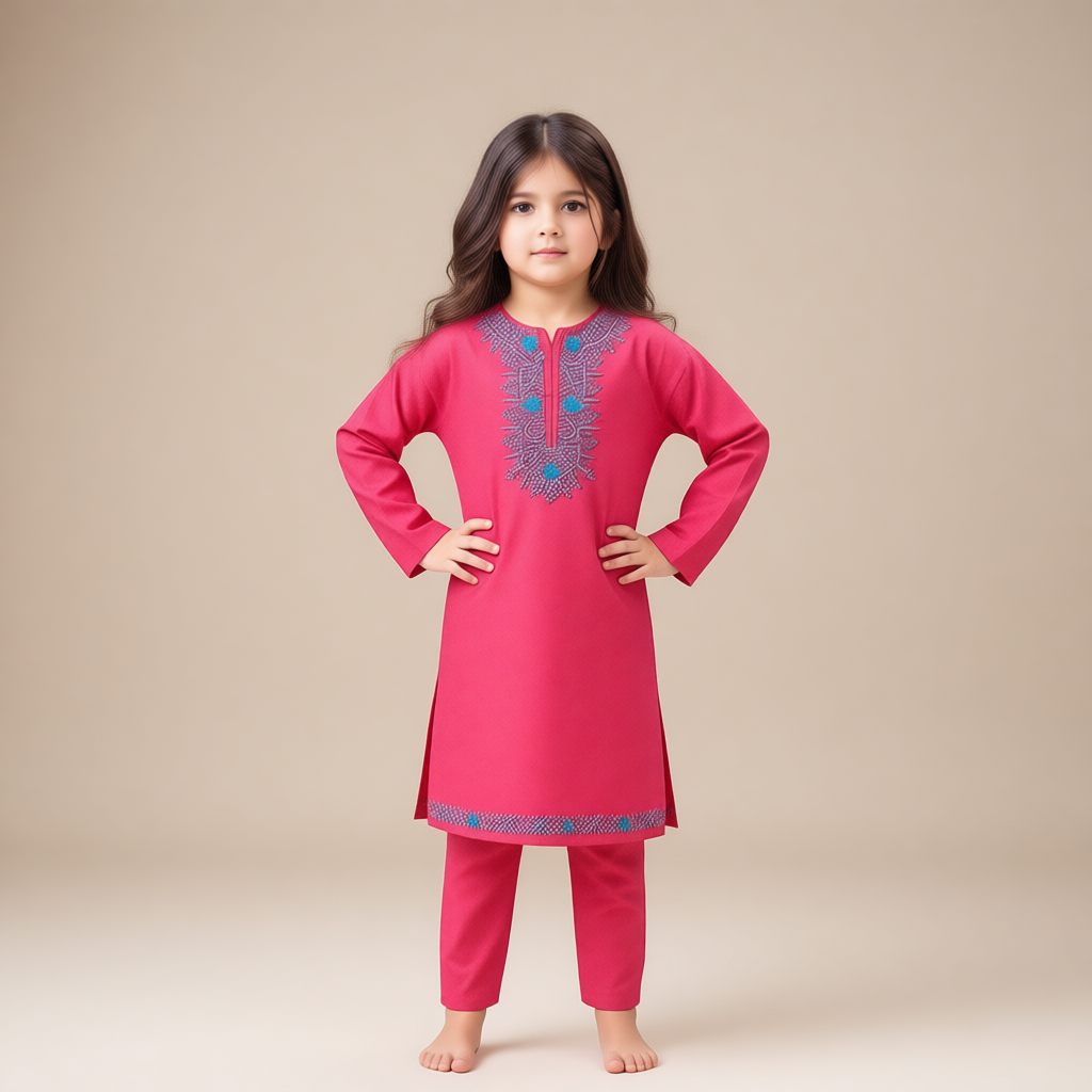 Pink Bloom Kurta
